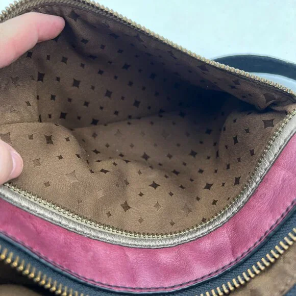 Fossil Explorer Two-Tone Leather Crossbody Bag